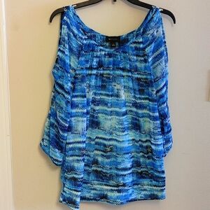 AB Studio multi color top w/attached white tank